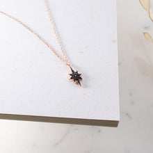 Black Zirconia North Star Necklace ¥ Black Zirconia Necklace - Trending Silver Gifts