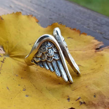 Silver Renaissance Angel Wings Ring ¥ Lucifer Adjustable Silver Ring - Trending Silver Gifts