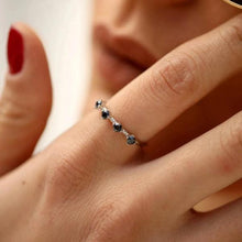 Black Zircon Band Ring ¥ Black Onyx Ring ¥ Black Stone Minimalist Ring - Trending Silver Gifts