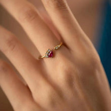 Minimalist Ruby Birthstone Ring ¥ Pink Ruby Engagement Ring - Trending Silver Gifts