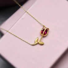 Tulip Necklace Gold ¥ Tulip Necklace Silver ¥ Flower Necklace Gold ¥ Gif For Her - Trending Silver Gifts