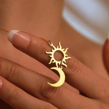 Sun And Moon Harmony Necklace Balance And Beauty, Sun And Moon Pendant - Trending Silver Gifts