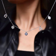 Lucky Necklace ¥ Hand Of Fatima Necklace Silver ¥ Good Luck Necklace - Trending Silver Gifts