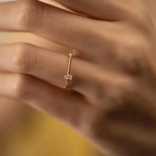 Baguette Cubic Zirconia Gold Rings for Women ¥ Stackable Diamond Ring - Trending Silver Gifts