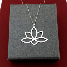 Lotus Necklace Gold ¥ Lotus Flower Necklace ¥ Gift For Yoga Lover - Trending Silver Gifts
