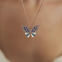 Blue Butterfly Necklace Gold ¥ Evil Eye Necklace Gold ¥ Gift For Her - Trending Silver Gifts