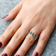Sterling Silver Crown Ring ¥ Handmade Crown Ring, Crown Victorian Ring - Trending Silver Gifts