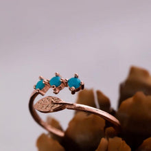 Turquoise Handmade Jewelry ¥ Green Minimalist Turquoise Leaf Ring - Trending Silver Gifts