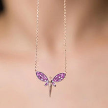 Amethyst Dragonfly Pendant Necklace ¥ Dragonfly Necklace Gold - Trending Silver Gifts