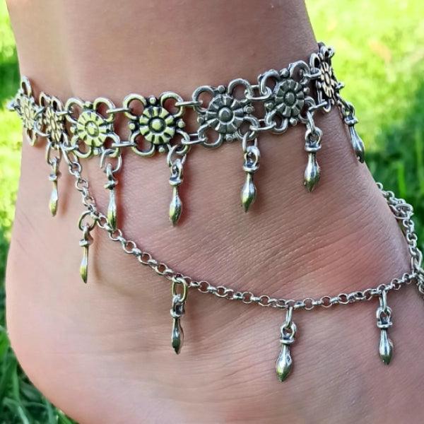 Silver Barefoot Sandals • Silver Beach Wedding Barefoot Jewelry - Trending Silver Gifts