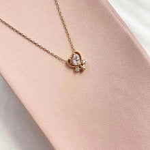 Pink Gemstone Dainty Necklace ¥ Pink Birthstone Layered Heart Necklace - Trending Silver Gifts