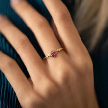 Minimalist Ruby Birthstone Ring ¥ Pink Ruby Engagement Ring - Trending Silver Gifts