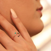 Green CZ Ring - Gold Vermeil Ring - Green Zirconia Birthstone Ring - Trending Silver Gifts