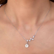 Violet Flower Necklace ¥ Violet Pendant ¥ Mother Of Pearl Violet Necklace - Trending Silver Gifts