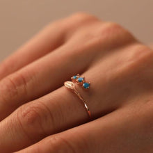 Turquoise Handmade Jewelry ¥ Green Minimalist Turquoise Leaf Ring - Trending Silver Gifts