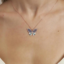 Blue Butterfly Necklace Gold ¥ Evil Eye Necklace Gold ¥ Gift For Her - Trending Silver Gifts