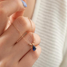 Sapphire Necklace Gold ¥ Birthstone Necklace For Mom ¥ Gift For Her - Trending Silver Gifts