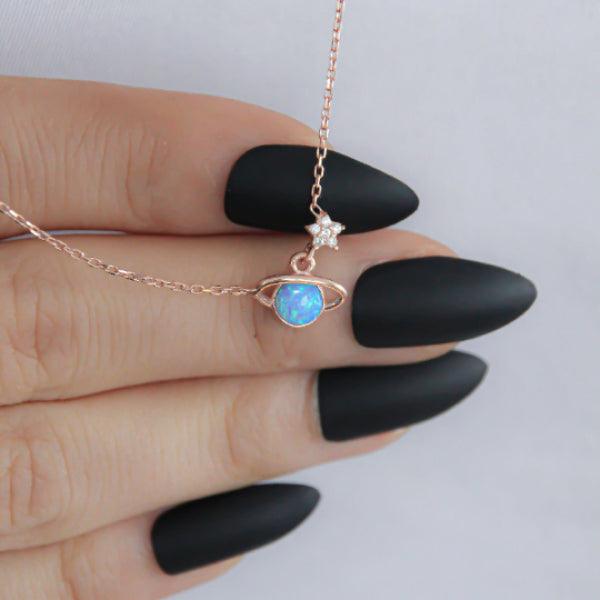 Saturn Planet Necklace • Saturn Choker • Galaxy Gifts • Planet Gifts - Trending Silver Gifts