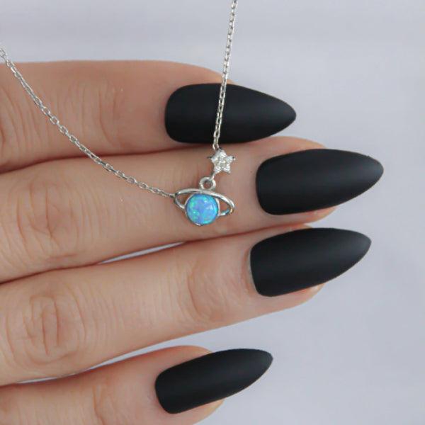 Saturn Planet Necklace • Saturn Choker • Galaxy Gifts • Planet Gifts - Trending Silver Gifts