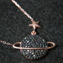 Saturn Planet Necklace ¥ Saturn Pendant Necklace ¥ Space Lover Gifts - Trending Silver Gifts