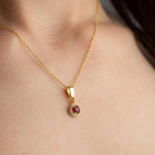 July Birthstone Necklace Gold ¥ July Ruby Birthstone Jewelry - Trending Silver Gifts