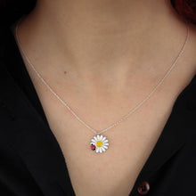 Silver Daisy Necklace ¥ Ladybug Necklace Silver ¥ Daisy & Ladybug Gift - Trending Silver Gifts