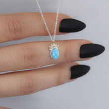 Silver Pineapple Necklace ¥ Opal Pineapple Necklace ¥ Pineapple Gifts - Trending Silver Gifts