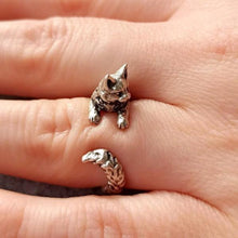 Cat Adjustable Ring ¥ Gothic Cat Ring ¥ Sterling Silver Cat Ring - Trending Silver Gifts