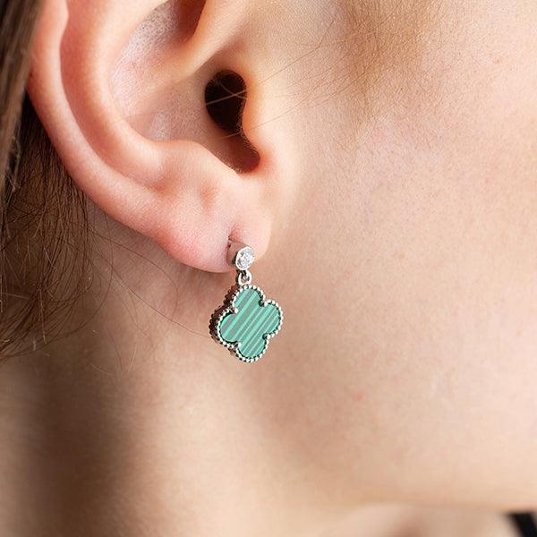 Tiffany Four Leaf Clover Earrings • Four Leaf Clover Stud Earrings - Trending Silver Gifts