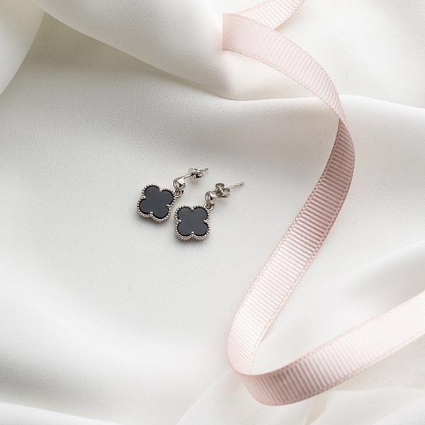Van Cleef Earrings Black • Van Cleef Earrings Alhambra • Gift For Her - Trending Silver Gifts