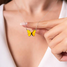 Butterfly Charm Necklace Necklace In Yellow Colour ¥ Bridesmaid Gifts - Trending Silver Gifts