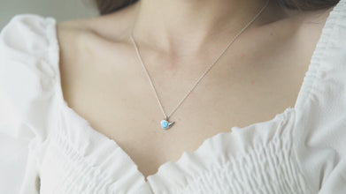 Bird Necklace Silver ¥ Blue Bird Necklace ¥ Bird Pendant Necklace