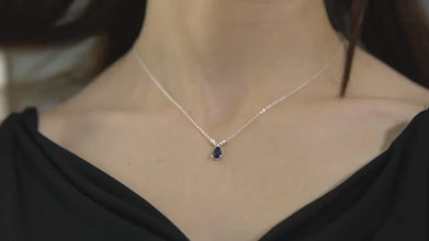 Sapphire Necklace Gold ¥ Birthstone Necklace For Mom ¥ Gift For Her