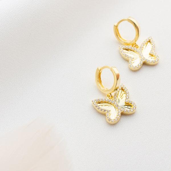Van Cleef Butterfly Earrings • Butterfly Earrings Dangle - Trending Silver Gifts