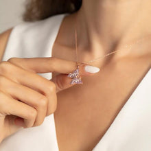 925 Sterling Silver Butterfly Necklace In Pink And White Colour - Trending Silver Gifts