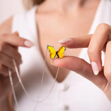 Butterfly Charm Necklace Necklace In Yellow Colour ¥ Bridesmaid Gifts - Trending Silver Gifts