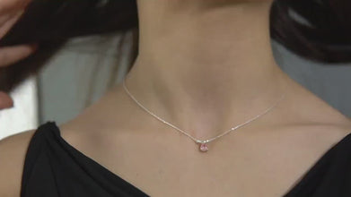 October Birthstone Necklace ¥ Pink Tourmaline Necklace ¥ Gift For Mom