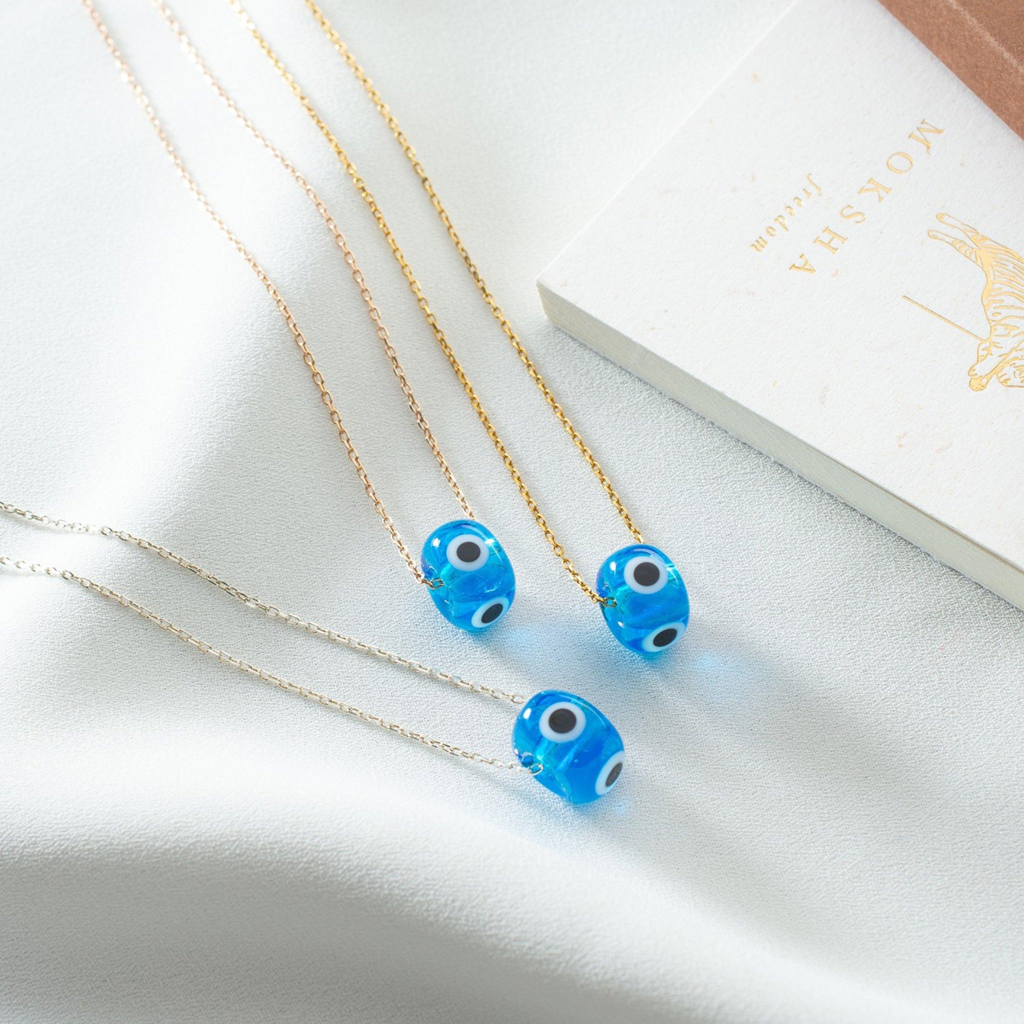 Evil Eye Necklace Gold • Evil Eye Necklace Canada • Gift For Mom - Trending Silver Gifts
