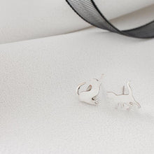 Sterling Silver Cat Earrings ¥ Cat Earrings Silver, Gifts For Cat Moms - Trending Silver Gifts