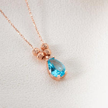 March Birthstone Necklace ¥ Aquamarine Necklace Silver ¥ Gift For Her - Trending Silver Gifts